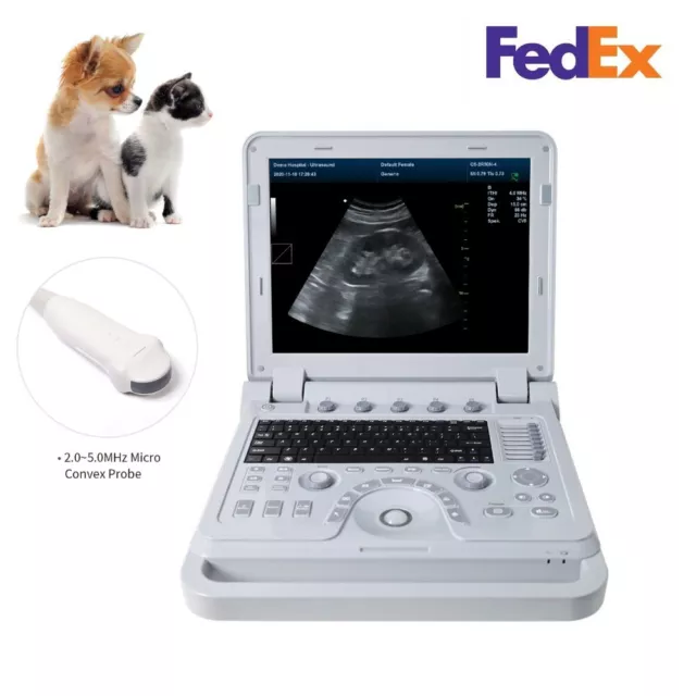 Dog Cat Pets Veterinary Ultrasound Scanner Portable VET Machine PW Doppler+Probe