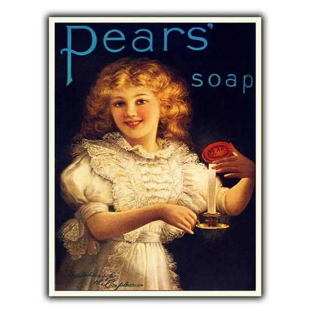 Pears Soap Vintage Style Bathroom Sign Metal Wall Plaque Advert print