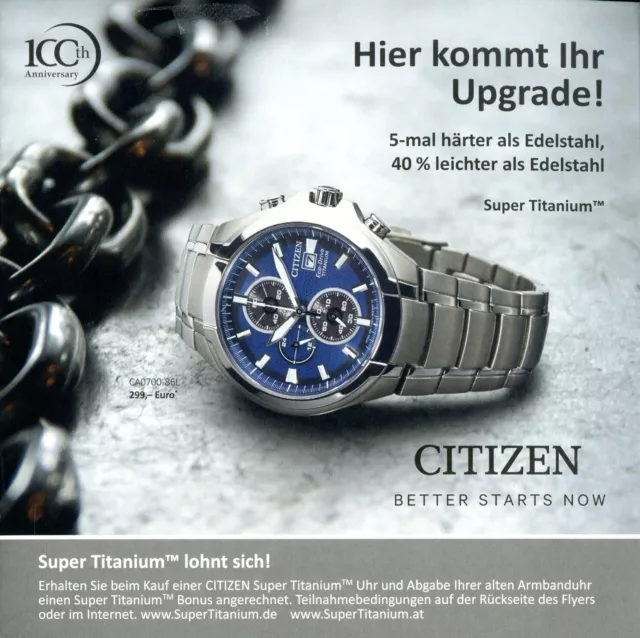 Citizen Super Titanium Uhren Prospekt 2018 D brochure watches montres prospectus