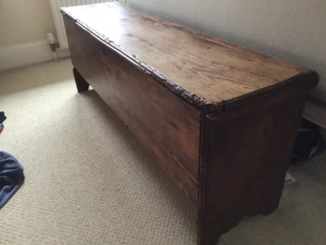 antique oak plank coffer