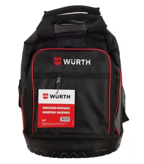 Würth Werkzeug-Rucksack mit wasserdichter Bodenschale 0715930 750 schwarz-rot