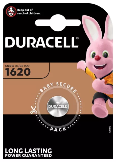 Duracell Batterie 1620 CR1620 DL1620 ECR1620 Battery 3V Lithium Knopfzelle