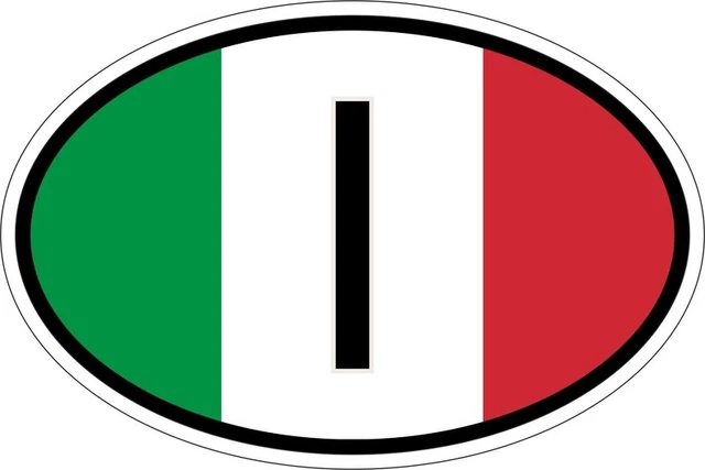 Autocollant Ovale Drapeau Saint-Marin (RSM) - Vinyle Résistant - Dimensions 12 X 8 Cm - Pour Voiture, Casque, Valise - 4