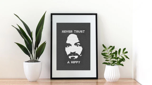 A4 Charles Manson Hippy Block Music Film Art Retro Poster Culture Print A4 Charles Manson Hippy Block Music Film Art Retro Poster Culture Print