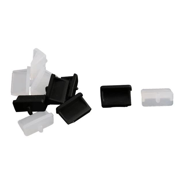 Porte USB Femelle polyéthylène couvercle bouchon protecteur anti-poussière 10Pcs