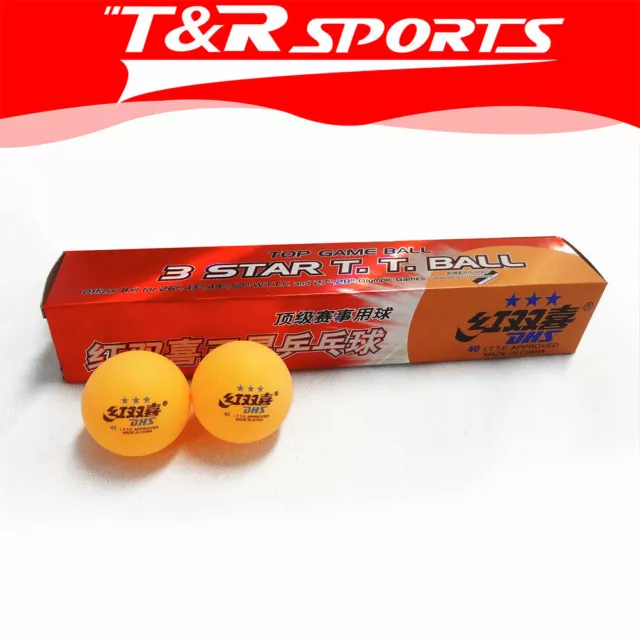 NEW! 6 x DHS 3 STAR 40MM TABLE TENNIS / PING PONG BALLS.