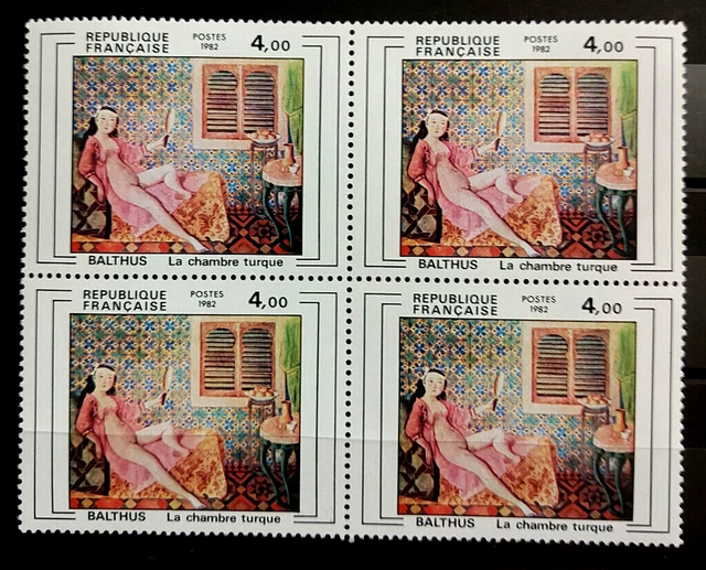 France bloc de 4 timbres  neuf**  YV N° 2245 tableau  Balthus