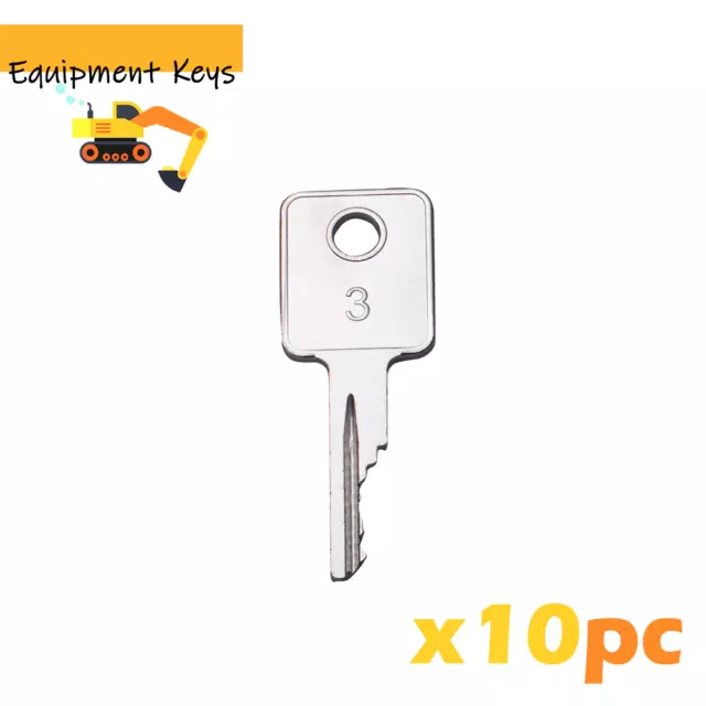 10x Ignition Key For Bobcat Skid Steer Loaders and Mini Excavators 6693241 D250