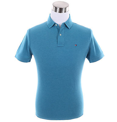 $0 Free Ship Tommy Hilfiger homme manches courtes logo Pique Polo Shirt 