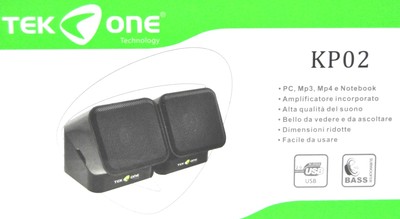 CON-TEC Confezione Accessorio Casa Mini Cassa Multimediale 180° Tekone KP-02 Con Tec 3D 
