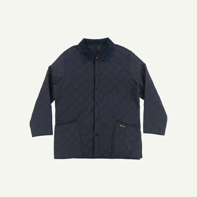 Barbour Mens Navy Poly blend Coat 43" XL Barbour Mens Navy Poly blend Coat 43" XL