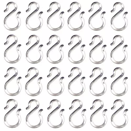 Zison 24Pcs 1.7Inch Clear Plastic Punch Bowl Cup S Hooks