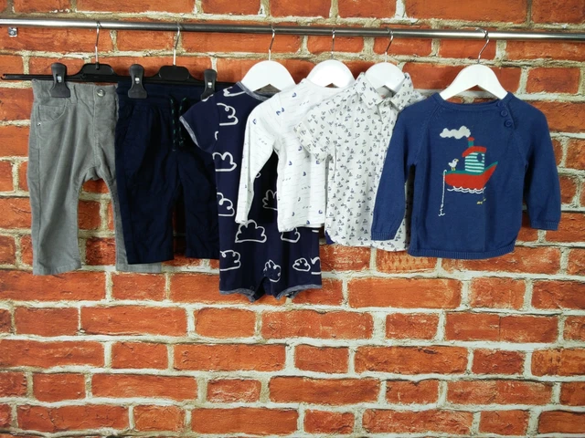 Boys Bundle Age 6-9 Months J Lewis Zara Etc Trousers Jumper Shirts Romper 74Cm