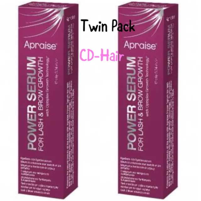 Apraise POWER SERUM TWIN PACK-For EyeLash & EyeBrow Growth x2