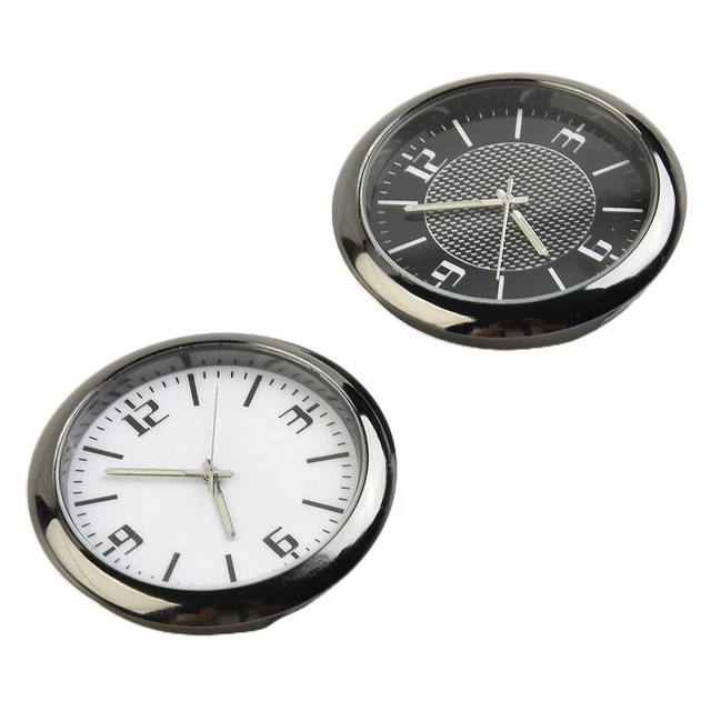 TOTMOX Horloge de Voiture, Montre Analogique à Quartz Lumineuse, Mini Horloge Autocollante de Poche Universelle Cars Quarz Horloges Montre de Tableau de Bord pour Voiture Bateau Vélo Maison