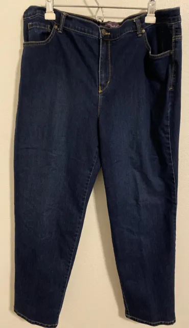 GLORIA VANDERBILT AMANDA Stretch Plus Size 18 Blue Jeans Women Dark ...