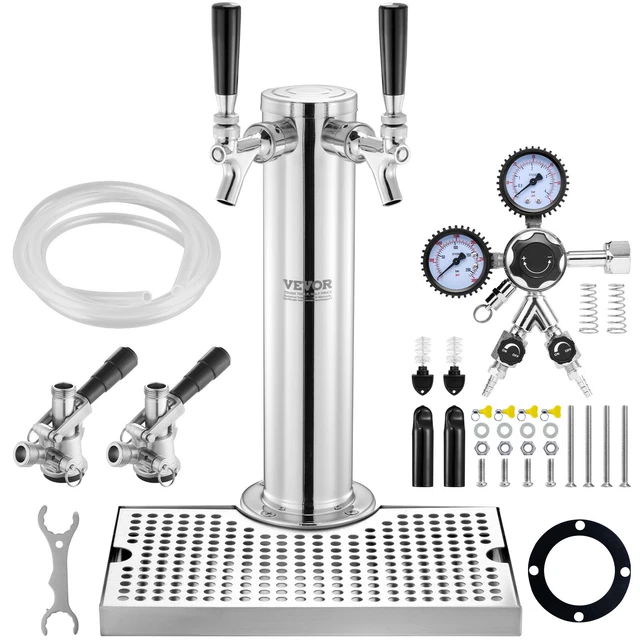 VEVOR DISPENSER BIRRA alla Spina Triplo Rubinetto Spillatore Birra