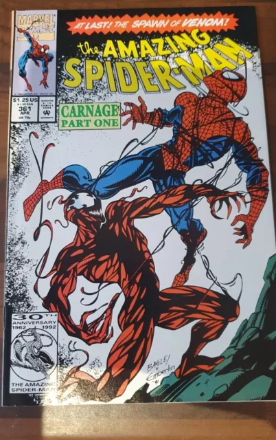 The Amazing Spider-Man #361 - 1st App Carnage 1992 Marvel - NM