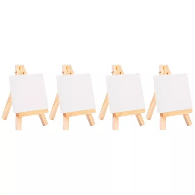 4 Pcs Drawing Stand Table Mini Easel Miniature Dollhouse Child Blank