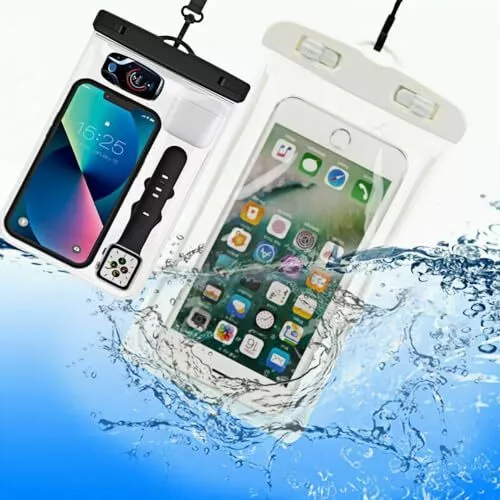 2 Pezzi Custodia Impermeabile Smartphone Borsa Galleggiante Cover Cellulare S...