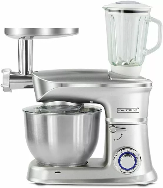 Royaltyline Robot da cucina tritatutto 3 in 1 impastatrice, frullatore 6,5 litri