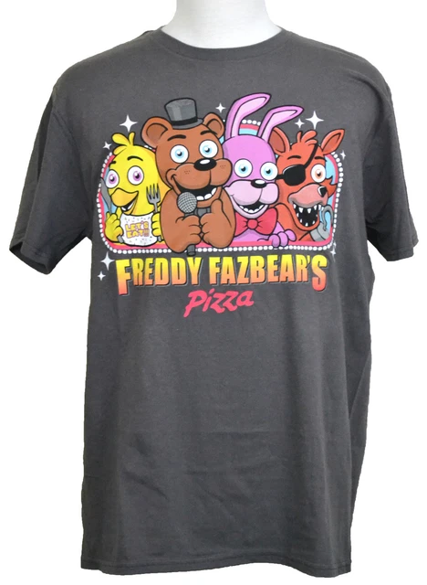 T-shirt Homme Five Nights At Freddy's – Design Fazbear's Pizza – Coton – Taille Au Choix – Neuf Avec étiquettes