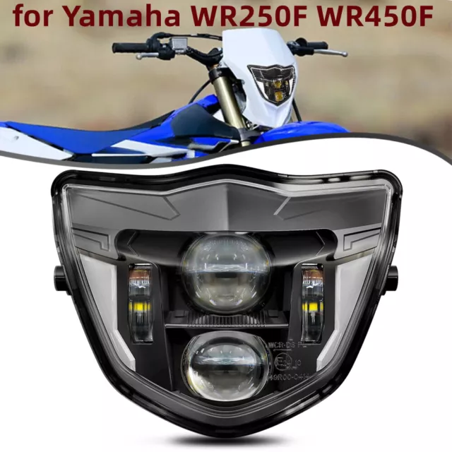 LED Headlight High Low Beam DRL for Yamaha WR250F WR450F XT250 400 426 2013-2023