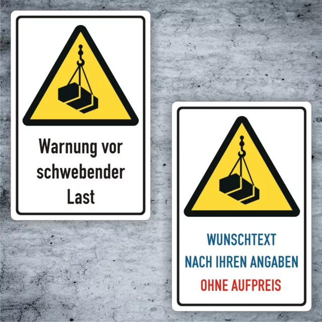 Schild Warnung vor schwebender Last Kombischild ASR A1.3 DIN EN ISO 7010 W015