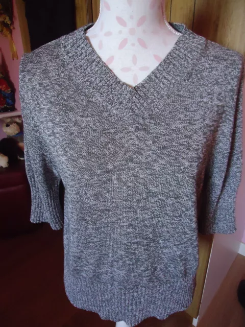 Pull Scenic Manches Courtes Taille :L .Gris Chine.col En V.