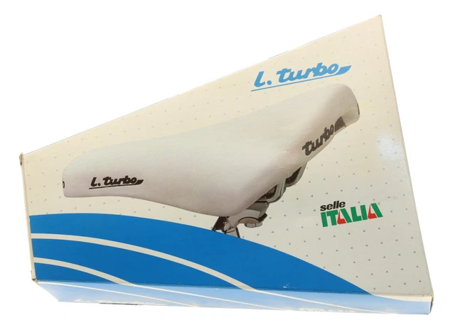 Selle Italia Turbo Triathlon Bianca 1989 NOS - Sella Cult Vintage Italiana Da Corsa