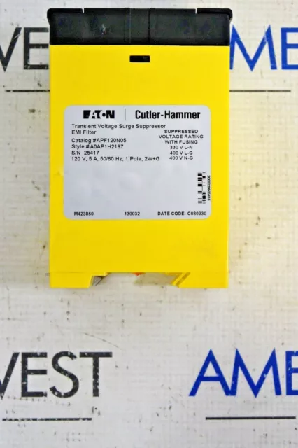 Eaton Cutler Hammer Apf120No5  Transient Voltage Surge Suppressor