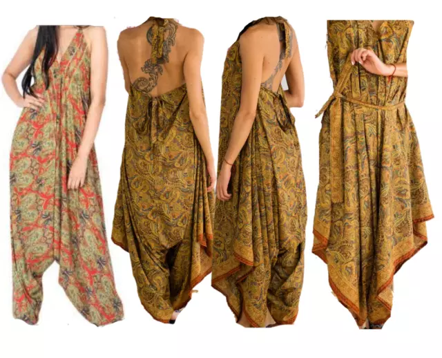Offerta 50 pezzi vestito da tuta indiano hippie boho afgani vestito da seta... 3