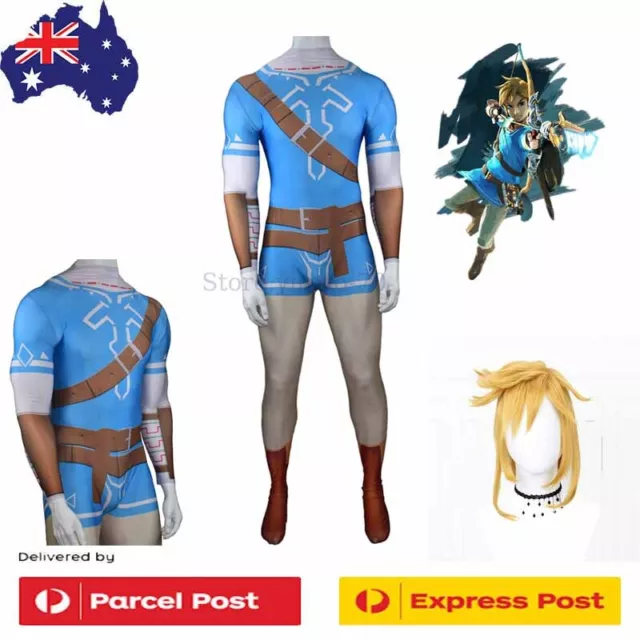 Legend of Zelda Link Cosplay Costume Jumpsuit Zentai Book Week Costume Kid&Adult