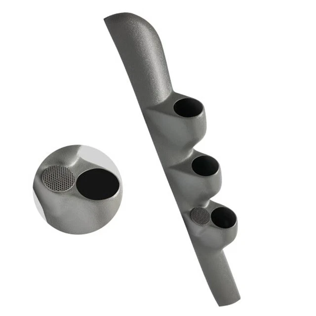 GLOWSHIFT GRAY TRIPLE Gauge 52mm Pillar Pod w Speaker Hole for 9802