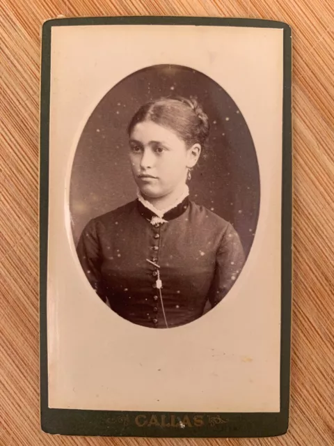 Photo Carte de Visite CDV Portrait femme 1870 Gallas Chartres