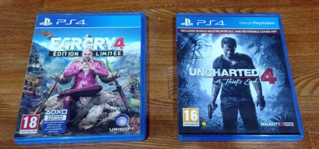 Lot 2 gros hit PS4 ✌️Uncharted ps4 et farcry 4