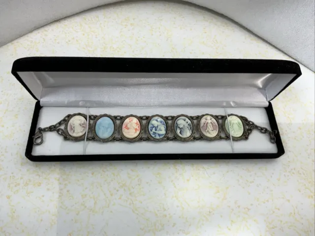 Vintage MyHWH Sacred Bracelet of the Seven Angels Beautiful Cameos