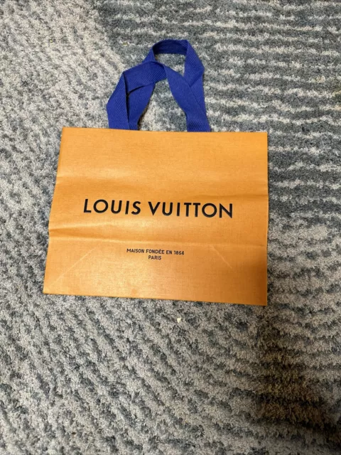 LOUIS VUITTON Bolsa de compras de papel auténtico pequeña Naranja 8.5 x 7  X 4.