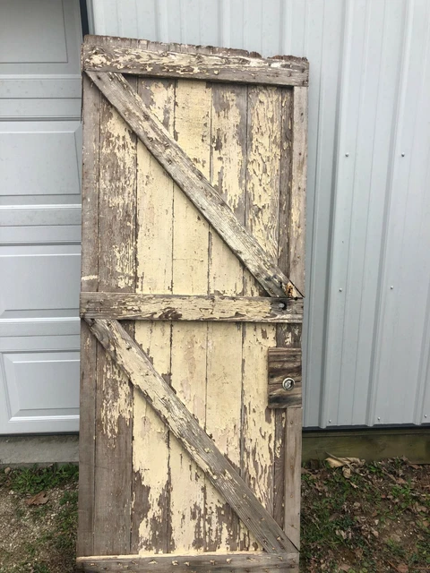 Antique Wooden Barn Door. 32 x 77 Inch Missouri Barn