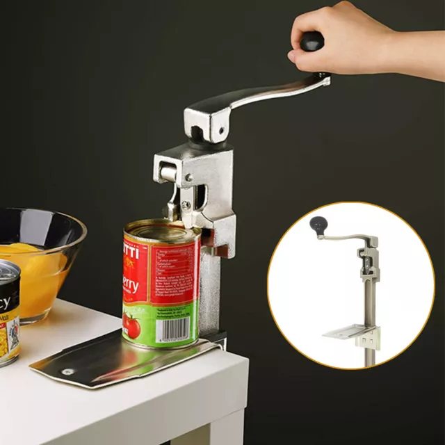 Commercial Food Can Opener Stainless Steel Manual Table Tool Kitchen Restaurant