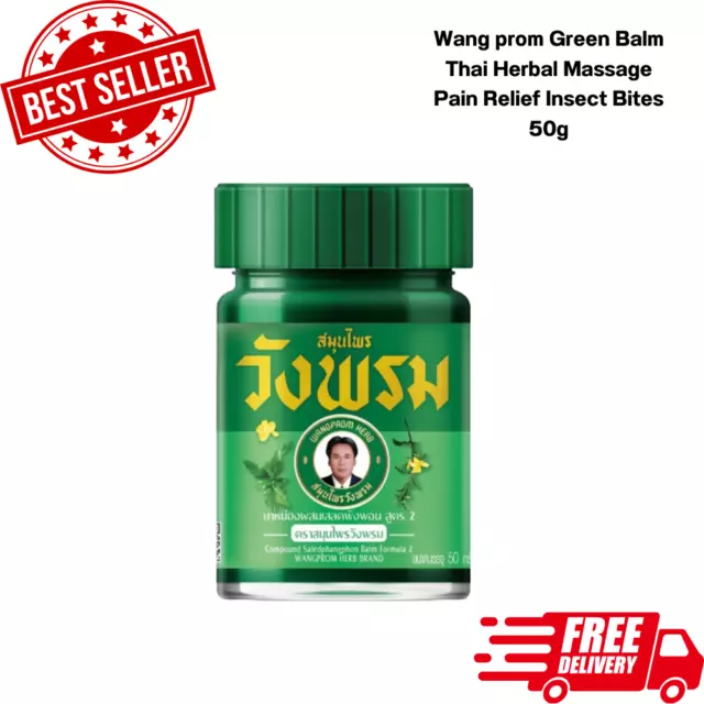 Wang prom Green Balm Thai Herbal Massage Pain Relief Insect Bites 50g