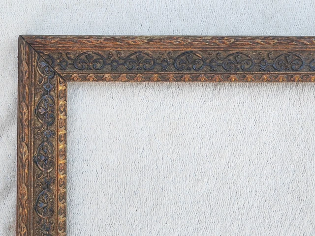 Cadre Ancien En Bois Sculpté Pour Miroir Photo Gravure Ou P