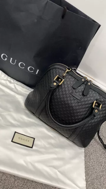 Gucci GG Marmont Matelassé Black Leather Chain Mini Bag - Boca Pawn