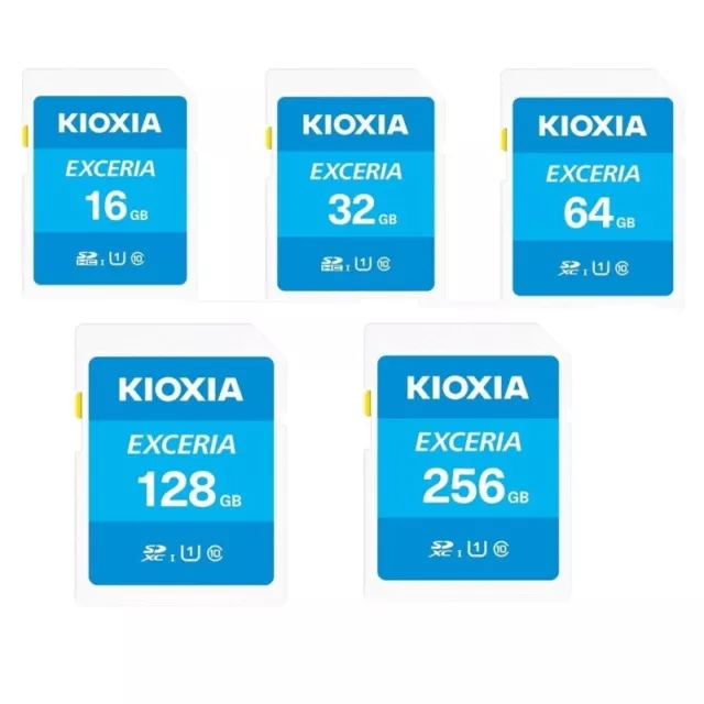 KIOXIA Exceria 16GB 32GB 64GB 128GB 256GB 100MBs SDHC SD Card Flash Memory UHS-I