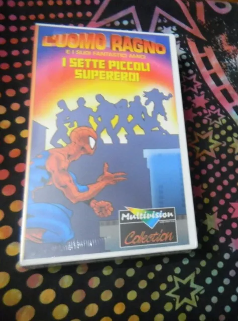 Videocassetta Vhs Spider Man L'uomo Ragno I Sette Piccoli Supereroi Marvel 1996