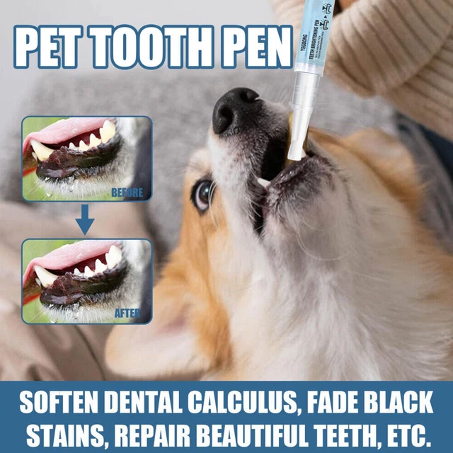 Dog Cat Teeth Cleaning Repair 2 Tubes Kit Pet Tartar Pen Dental 2022