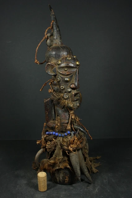 Male African Vodoo Fetish Statue SONGYE - D.R.Congo  VINTAGE TRIBAL ART CRAFTS