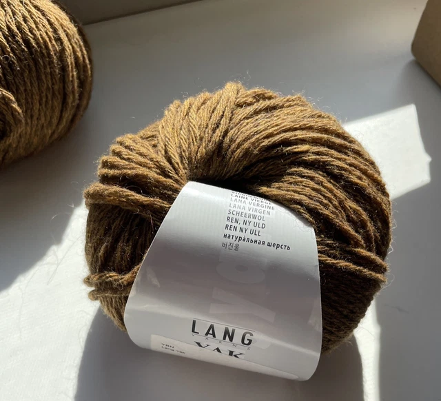 Lot of 9 balls LANG 50% YAK & 50% MERINO WOOL Worsted Yarn #772 0011 BRONZE Lot of 9 balls LANG 50% YAK & 50% MERINO WOOL Worsted Yarn #772 0011 BRONZE