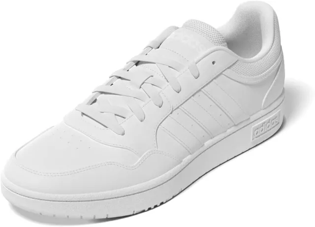Scarpe da ginnastica uomo Adidas Hoops 3.0 Sneakers ecopelle bianco