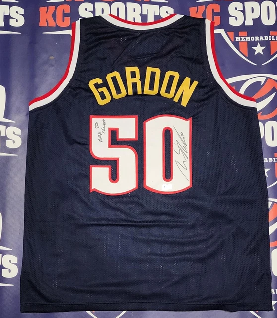 Aaron Gordon signed custom Denver Nuggets Navy Jersey - w/Inscription - Adult XL